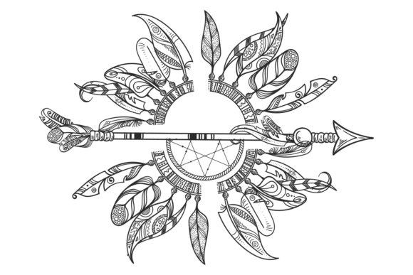 Download Tribal Dreamcatcher with Indian Arrow. R - Indian Collection