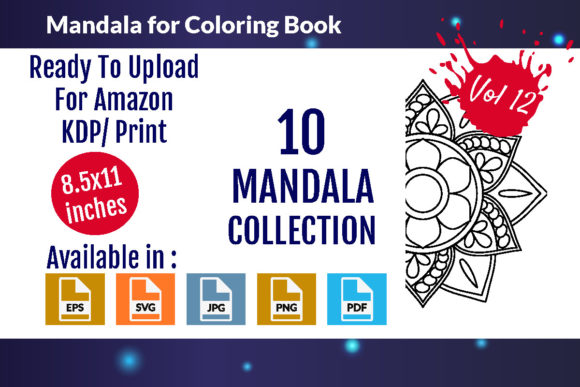 Download Mandalas for Coloring Book Vol - 12 - Book Collection