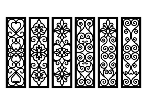 Download Ornamental Scroll Bookmark EPS Bundle - Book Collection