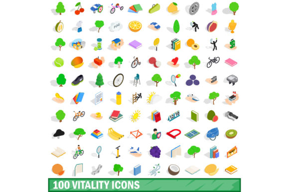 Download 100 Vitality Icons Set - Vital Collection