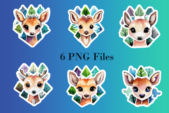 Download Watercolor Deer with Geometric Design - Geometric design Collection
