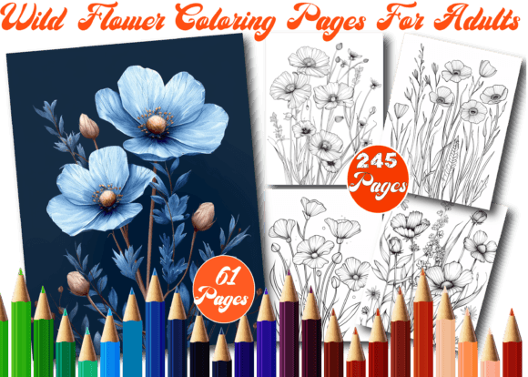 Download Wild Flower Coloring Book for Adults - Book Collection