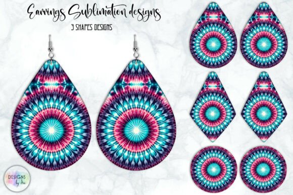 Download Boho Mandala Earrings Sublimation - Boho mandala Collection