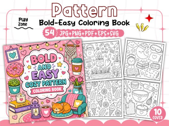 Download Bold Easy Pattern Coloring Book Pages - Book Collection