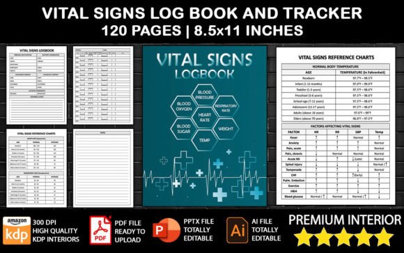 Download Vital Signs Log Book and Tracker - Premium Resources
