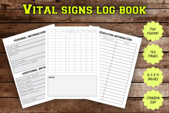 Download Vital Signs Log Book for Amazon KDP - Book Collection
