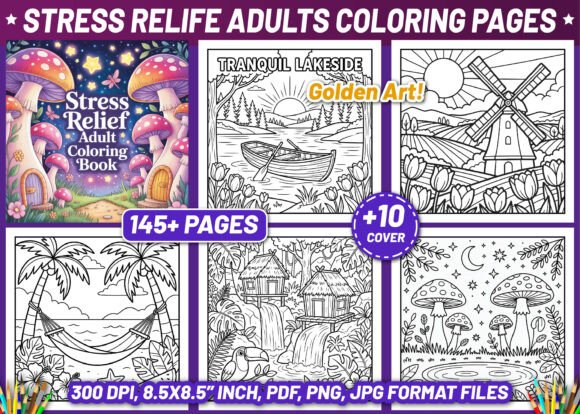 Download Stress Relief Adult Coloring Book Pages - Book Collection