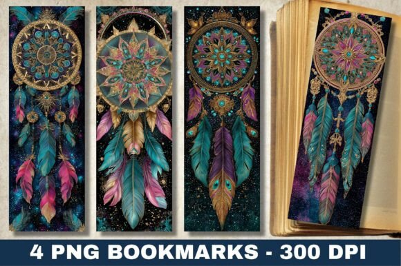 Download Mandala Dreamcatcher Blue Teal Bookmark - Book Collection