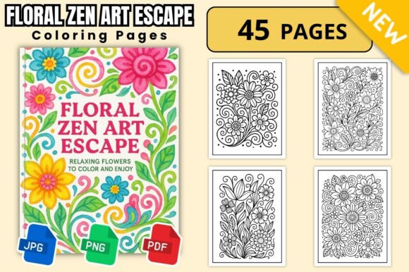 Download Floral Zen Art Escape Coloring Book - Book Collection