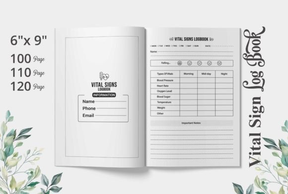 Download Vital Sign Log Book | KDP Interior - Book Collection